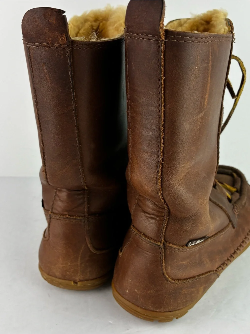 L.L Bean Wicked Good Leather Lace Up Lodge Boots